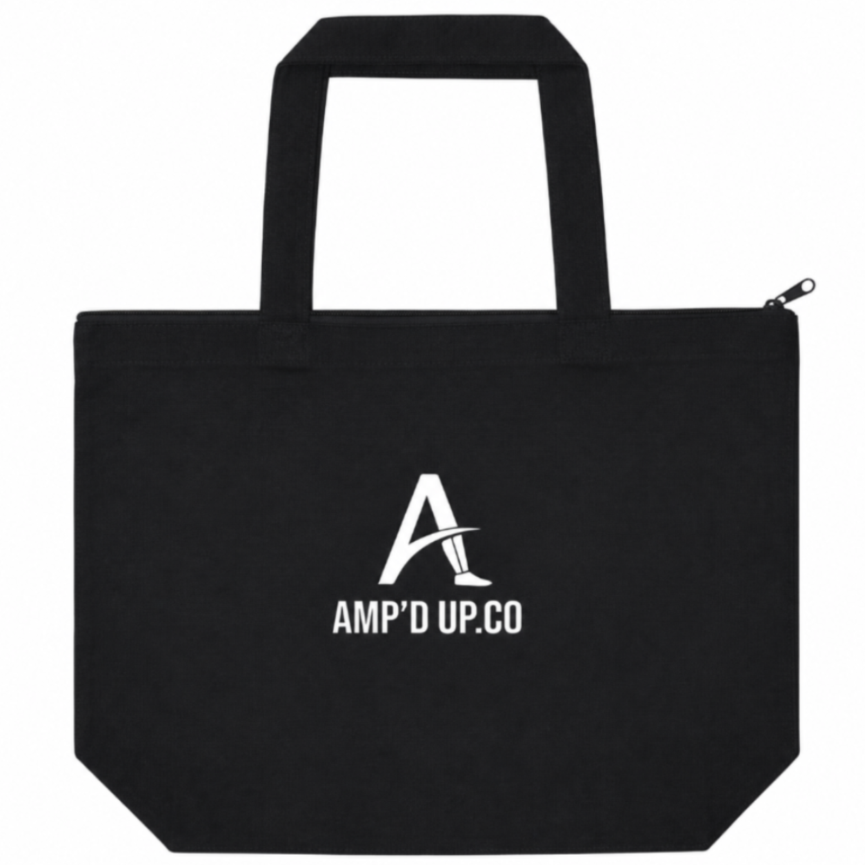 Amp'd Up.Co Black Cotton Tote w/ Zipper