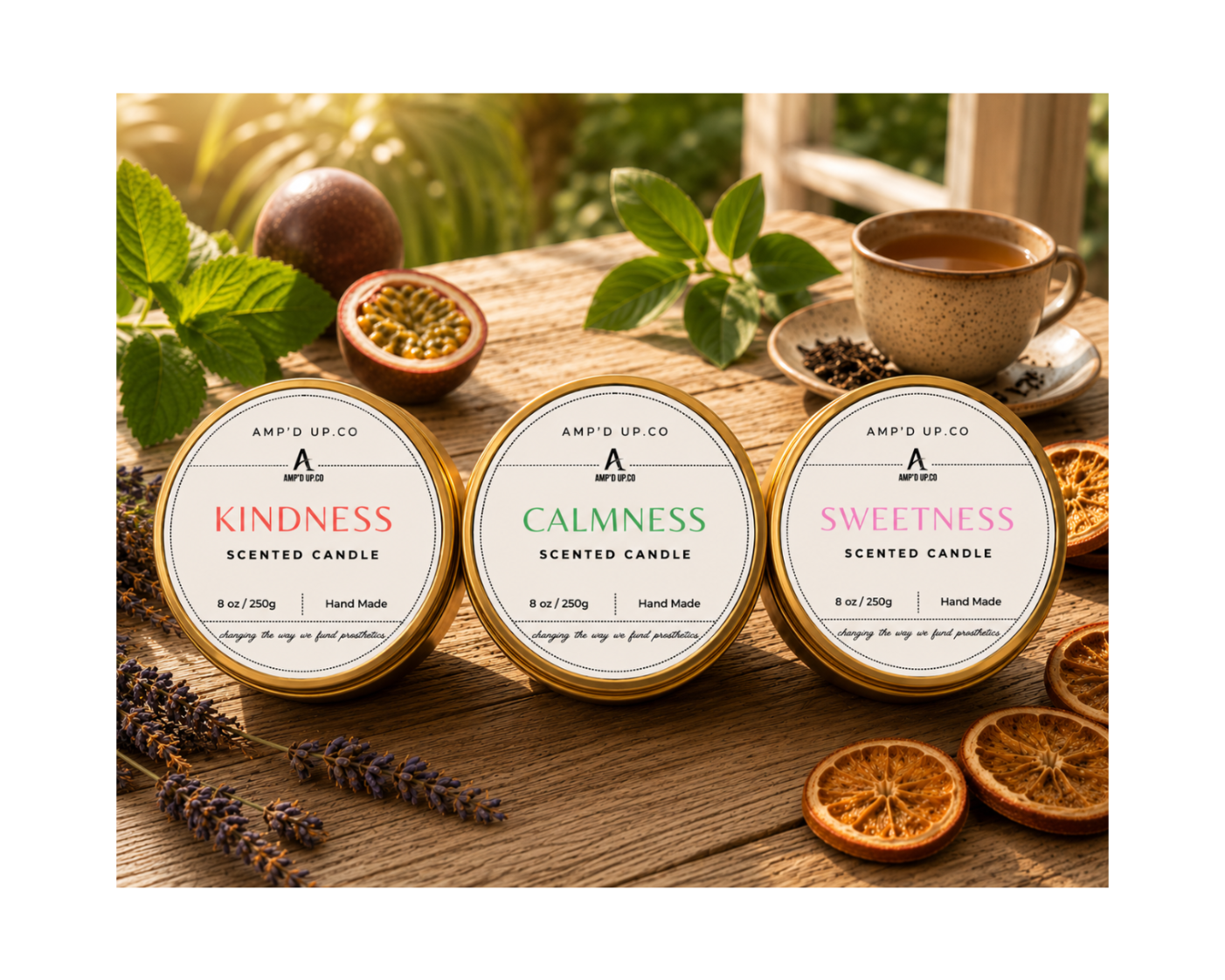 Amp'd Up.Co Gold Scented Candle Collection